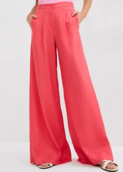 bonprix Pantalon à pinces en lyocell fluide|Femme Pantalons