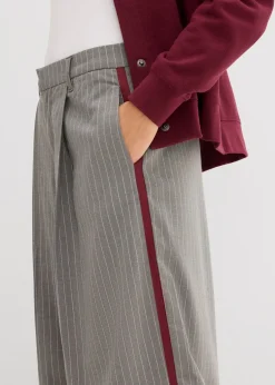 Femme bonprix Pantalons|Pantalon à pinces et galon contrastant