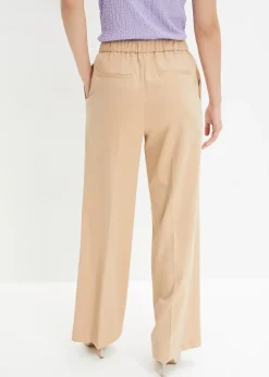bonprix Pantalon à pinces et taille élastiquée|Femme Pantalons