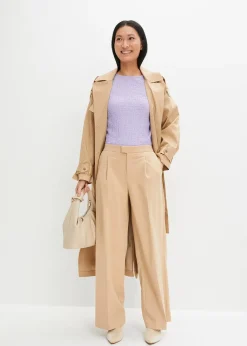 bonprix Pantalon à pinces et taille élastiquée|Femme Pantalons