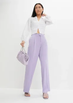 bonprix Pantalon à pinces et taille élastiquée|Femme Pantalons