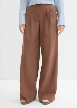 bonprix Pantalon à pinces et taille élastiquée|Femme Pantalons