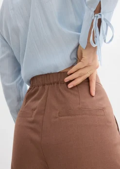 bonprix Pantalon à pinces et taille élastiquée|Femme Pantalons