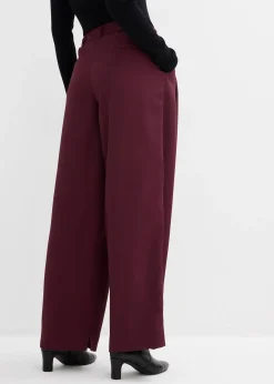 bonprix Pantalon à pinces, taille élastiquée et fente|Femme Pantalons