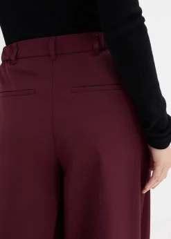 bonprix Pantalon à pinces, taille élastiquée et fente|Femme Pantalons