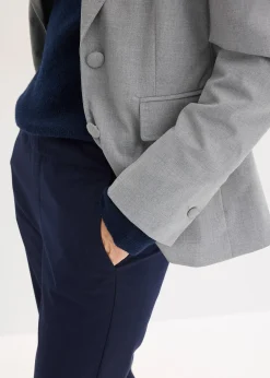 Femme bonprix Pantalons|Pantalon à revers et taille élastiquée