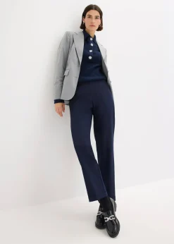 Femme bonprix Pantalons|Pantalon à revers et taille élastiquée