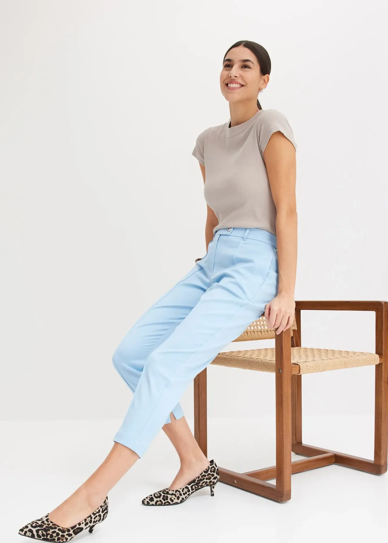 bonprix Pantalon à taille élastiquée|Femme Pantalons