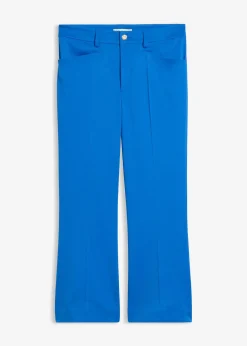 Femme bonprix Pantalons|Pantalon 7/8 évasé avec bouton décoratif