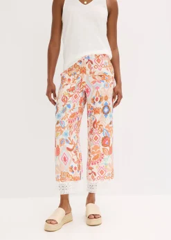 Femme bonprix Pantalons|Pantalon avec bordure dentelle