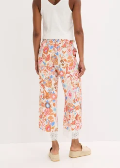 Femme bonprix Pantalons|Pantalon avec bordure dentelle