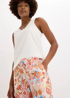 Femme bonprix Pantalons|Pantalon avec bordure dentelle