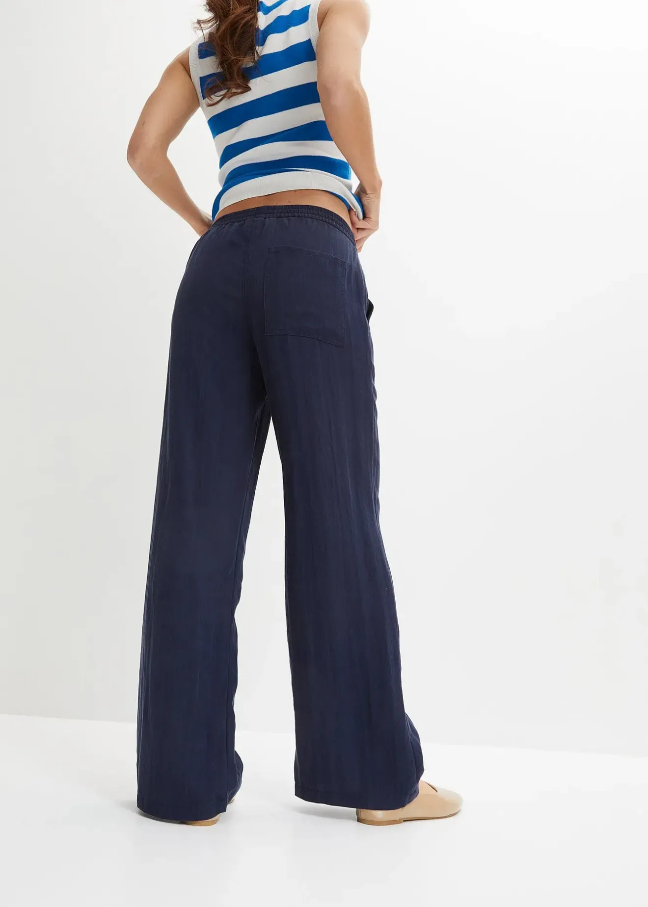 Femme bonprix Pantalons|Pantalon avec cordon de serrage