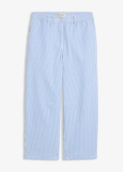 Femme bonprix Pantalons|Pantalon barrel à taille haute et élastiquée