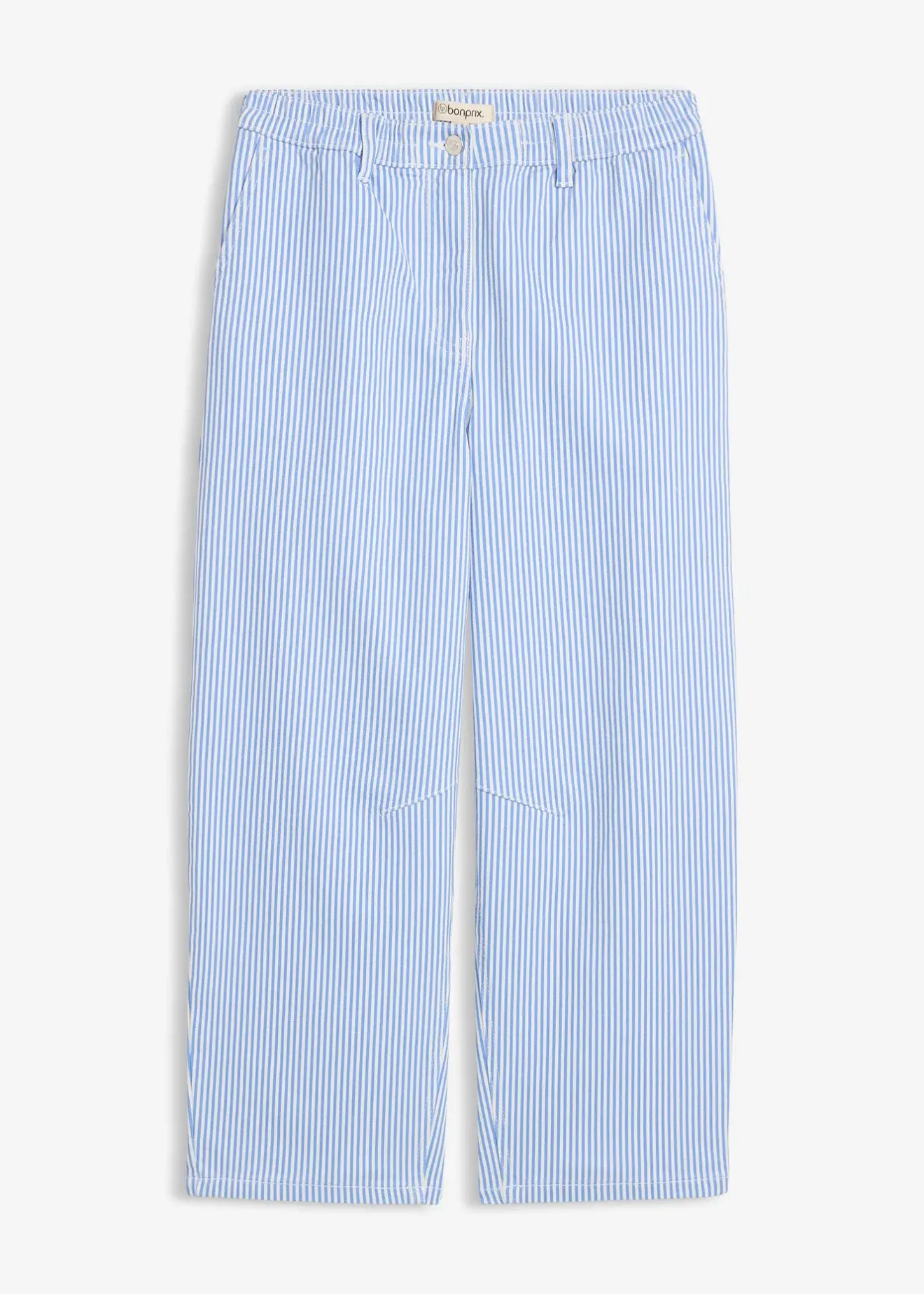 Femme bonprix Pantalons|Pantalon barrel à taille haute et élastiquée