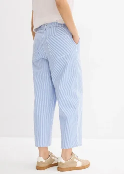 Femme bonprix Pantalons|Pantalon barrel à taille haute et élastiquée