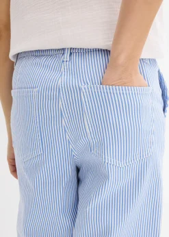 Femme bonprix Pantalons|Pantalon barrel à taille haute et élastiquée