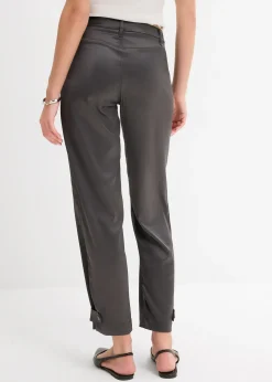Femme bonprix Pantalons|Pantalon barrel en satin fluide
