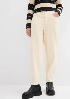 bonprix Pantalon barrel en velours côtelé|Femme Pantalons