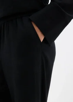 Femme bonprix Deux Pièces & Ensembles|Pantalons|Pantalon barrel léger en lin mélangé