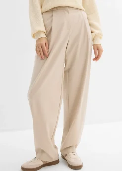 Femme bonprix Pantalons|Pantalon barrel taille haute