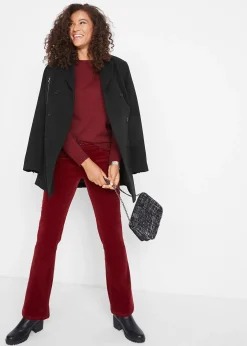 Femme bonprix Pantalons|Pantalon bootcut en velours côtelé extensible