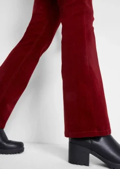 Femme bonprix Pantalons|Pantalon bootcut en velours côtelé extensible