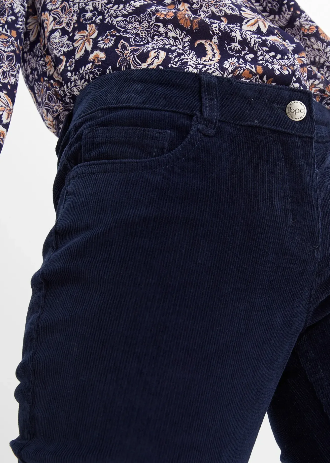 bonprix Pantalon bootcut en velours côtelé extensible|Femme Pantalons