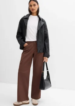 bonprix Pantalon cargo en coton extensible|Femme Pantalons