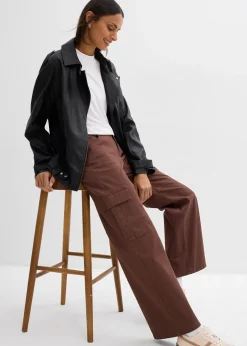 bonprix Pantalon cargo en coton extensible|Femme Pantalons