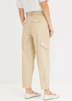 bonprix Pantalon cargo en coton extensible|Femme Pantalons