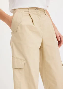 bonprix Pantalon cargo en coton extensible|Femme Pantalons