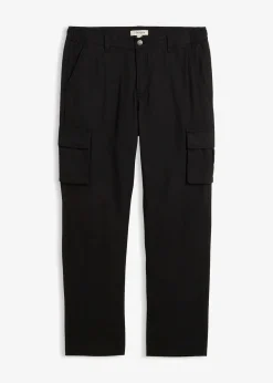 bonprix Pantalon cargo et loose à doublure chaude en flanelle et taille élastiquée, droit|Homme Vêtements Thermiques|Pantalons