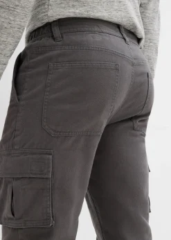 Homme bonprix Vêtements Thermiques|Pantalons|Pantalon cargo et loose à doublure chaude en flanelle et taille élastiquée, droit