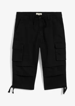 Homme bonprix Pantalons|Pantalon cargo extensible et loose, longueur 3/4