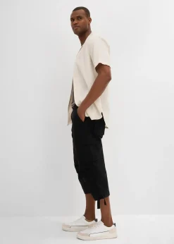 Homme bonprix Pantalons|Pantalon cargo extensible et loose, longueur 3/4