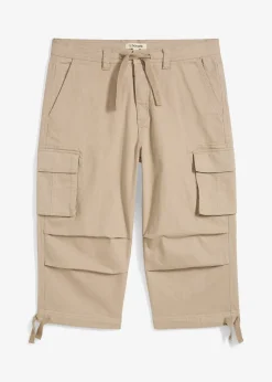 bonprix Pantalon cargo extensible et loose, longueur 3/4|Homme Pantalons