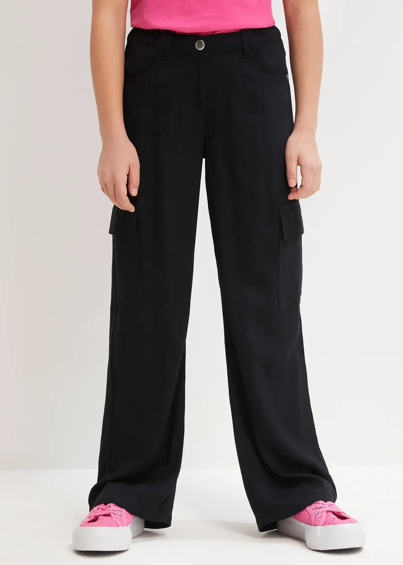 bonprix Pantalon cargo large en viscose fluide|Enfant Vêtements Enfant|Filles 9-16 Ans·Pantalons & Leggings