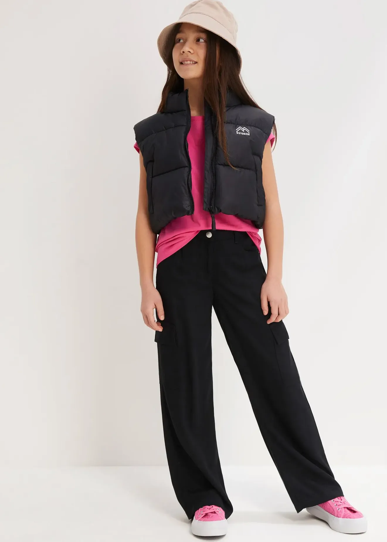 bonprix Pantalon cargo large en viscose fluide|Enfant Vêtements Enfant|Filles 9-16 Ans·Pantalons & Leggings