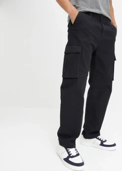 bonprix Pantalon cargo loose en coton extensible et robuste|Homme Pantalons