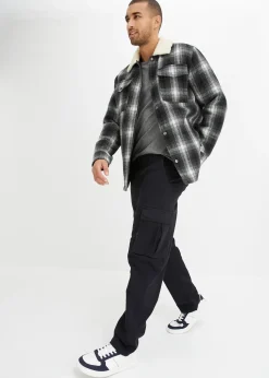 bonprix Pantalon cargo loose en coton extensible et robuste|Homme Pantalons