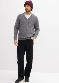 Homme bonprix Pantalons|Pantalon cargo loose et droit