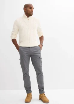 Homme bonprix Vêtements De Plein Air|Pantalons|Pantalon cargo regular en coton extensible et robuste, droit