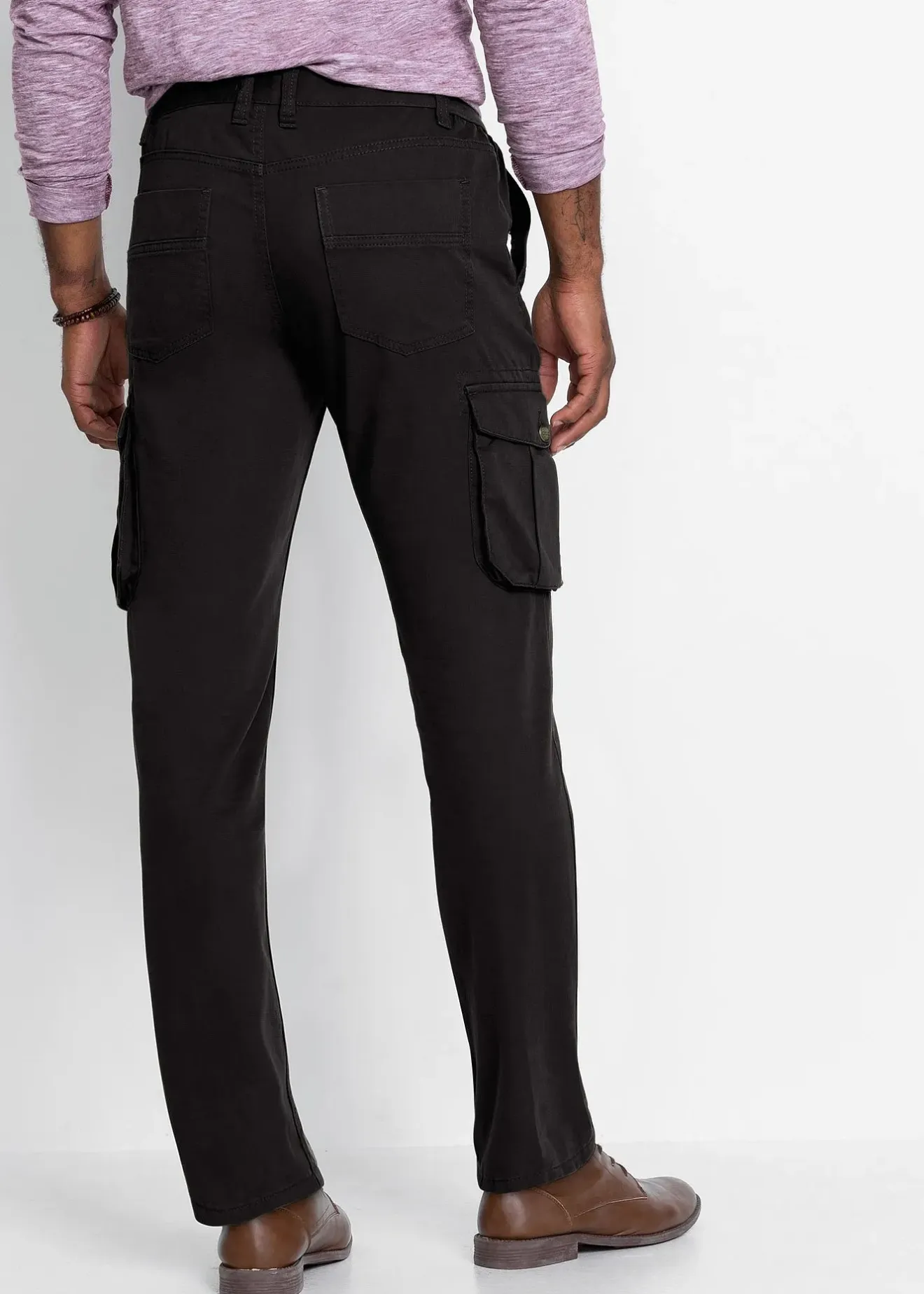 Homme bonprix Pantalons|Pantalon cargo regular et droit, taille élastiquée