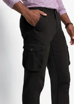 Homme bonprix Pantalons|Pantalon cargo regular et droit, taille élastiquée