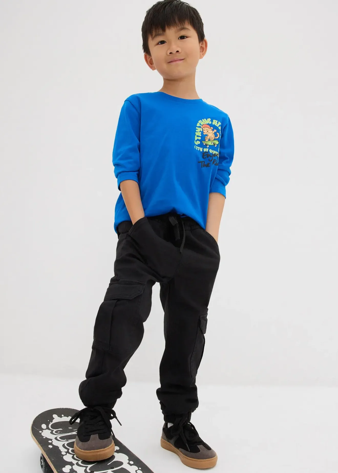 Enfant bonprix Vêtements Enfant|Garçons 2-8 Ans·Vestes Outdoor|Pantalon cargo thermique doublé jersey, Regular