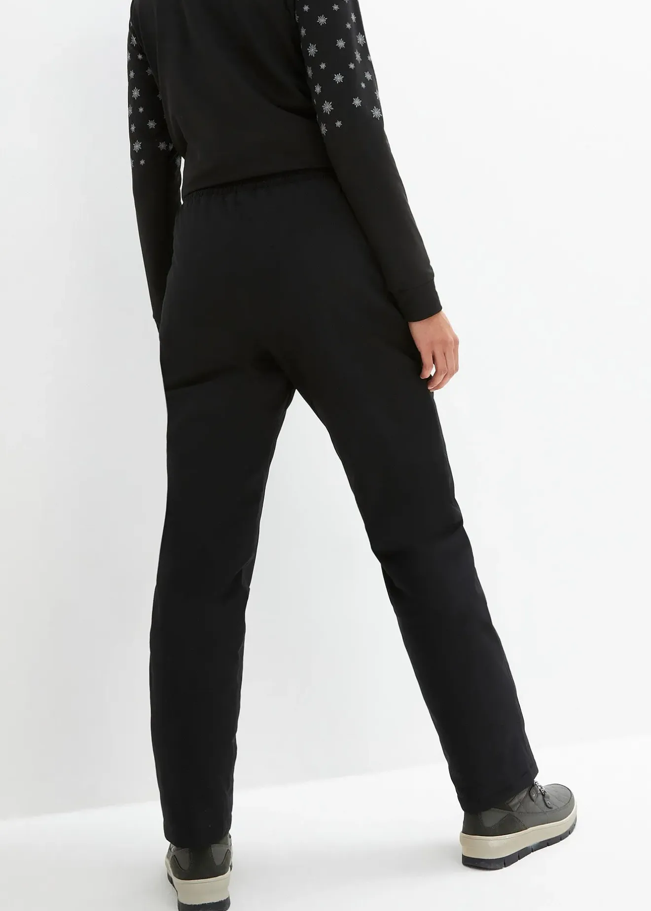 bonprix Pantalon chaud avec doublure polaire et taille élastiquée, imperméable|Femme Vêtements Thermiques|Vêtements De Plein Air