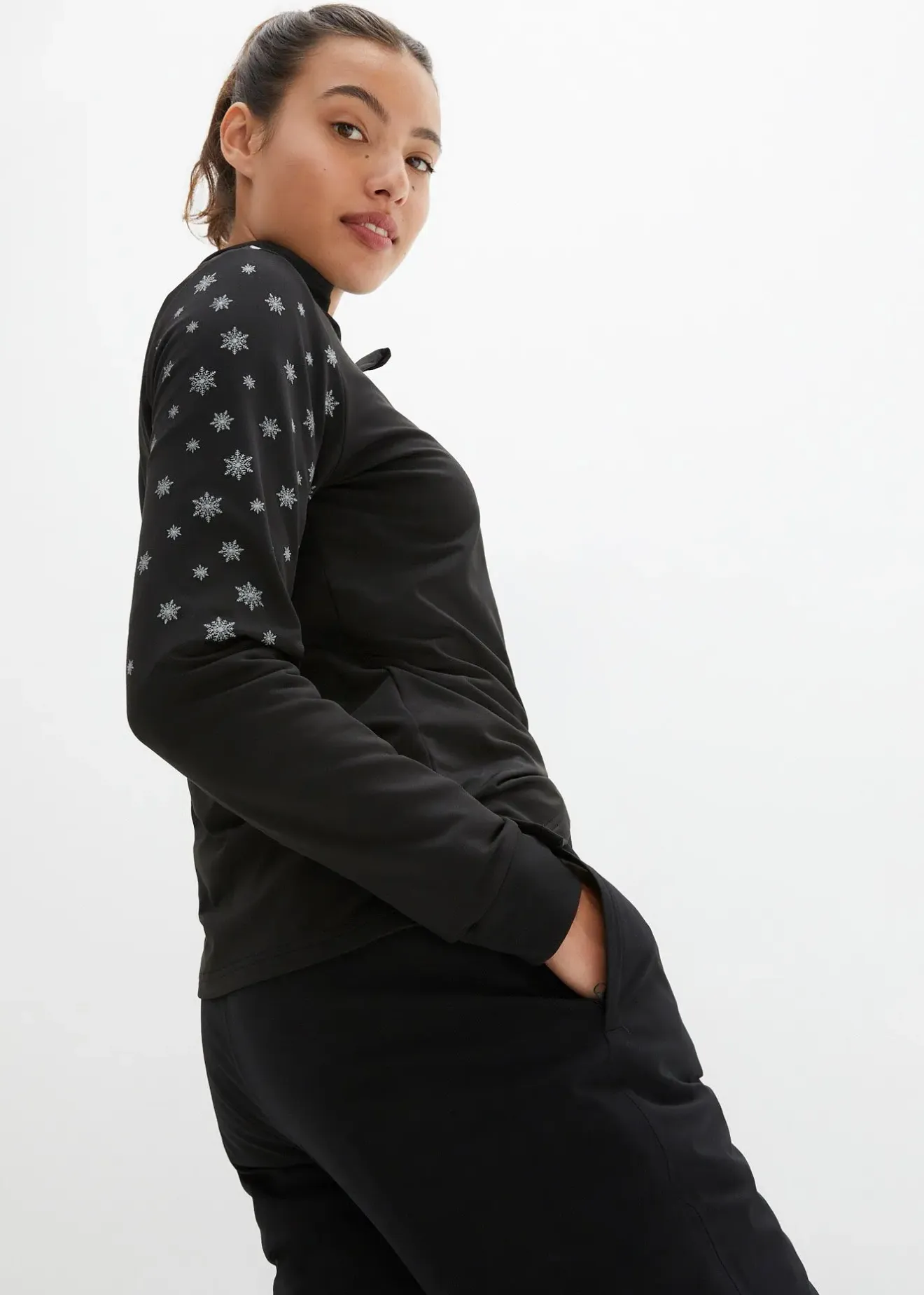 bonprix Pantalon chaud avec doublure polaire et taille élastiquée, imperméable|Femme Vêtements Thermiques|Vêtements De Plein Air