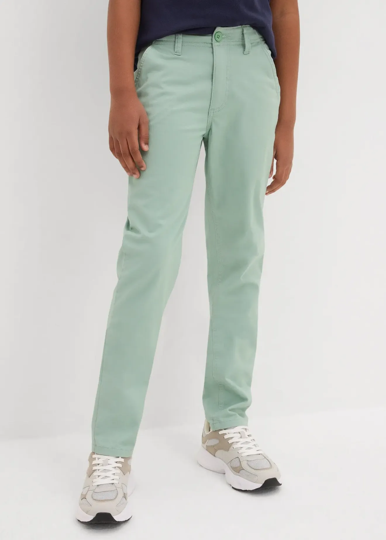bonprix Pantalon chino droit à taille ajustable, slim|Enfant Vêtements Enfant|Garçons 9-16 Ans·Pantalons