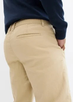 bonprix Pantalon chino droit et ample, 100% coton|Homme Pantalons